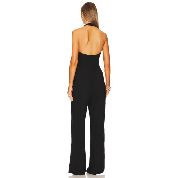 Amanda Uprichard Isadore Jumpsuit Black Size Medium - Picture 3 of 8